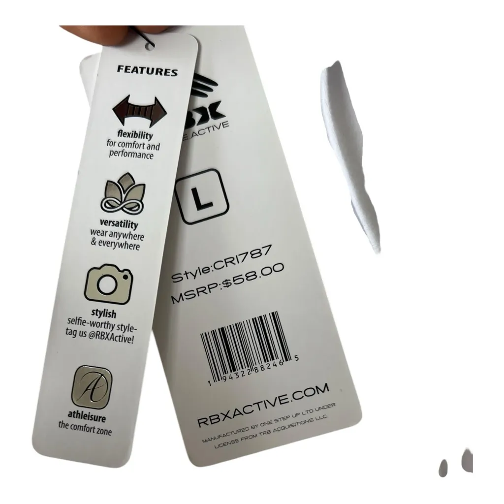 RBX Women's White Hoodie Sweatshirt Size L Size L - Image 5