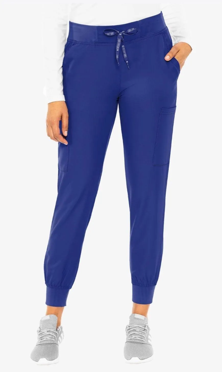 MedCouture Insight Women’s Cargo Jogger Scrub Pants Galaxy Blue - Image 2