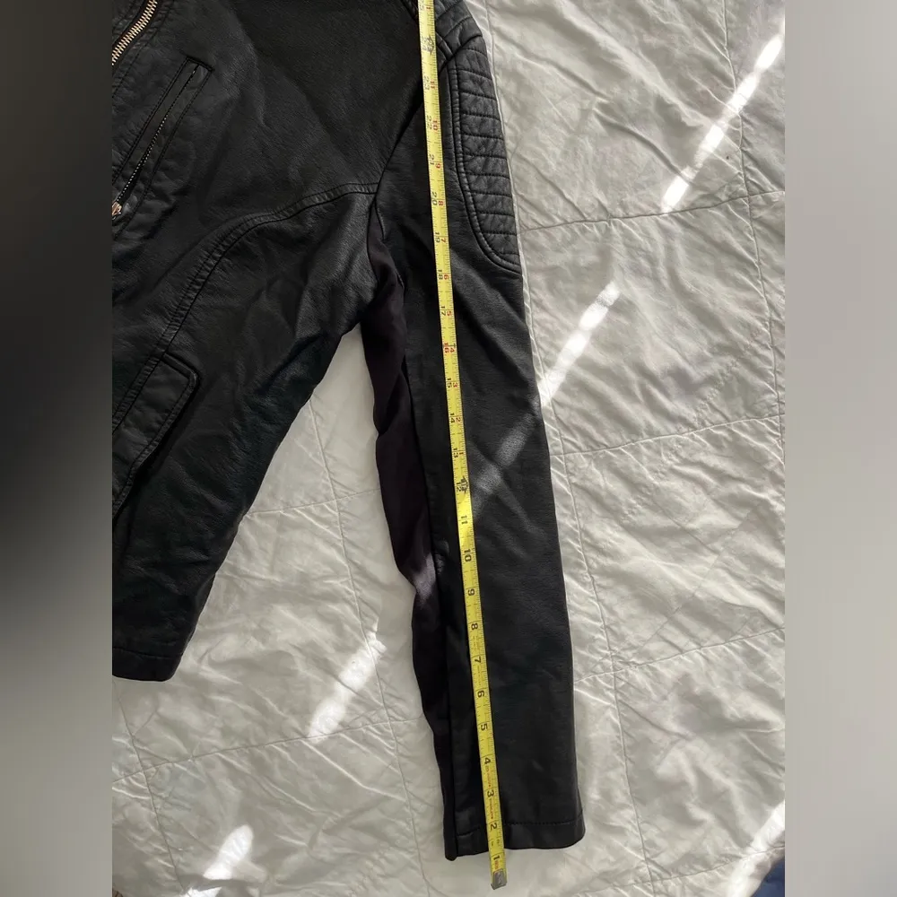 Black faux leather coat - Image 8