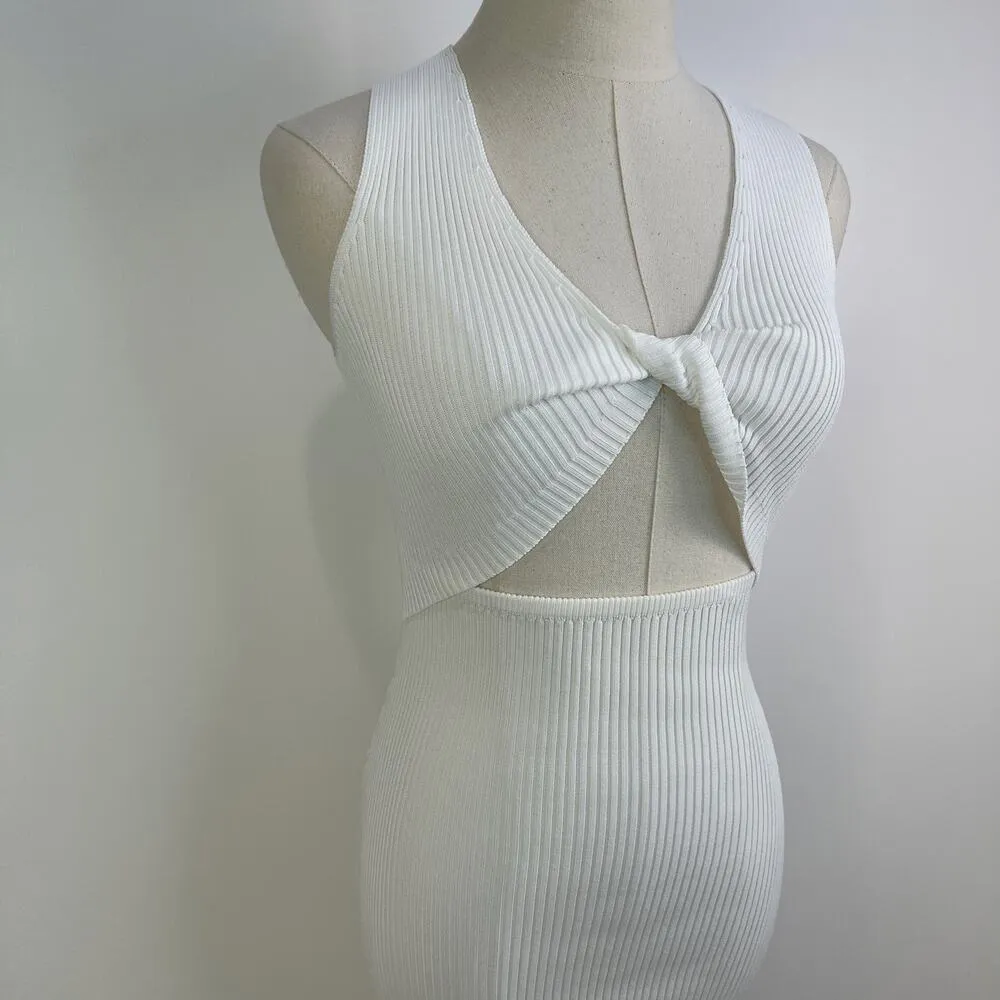 Meshki Kaesha Knit Maxi Dress White - Image 4