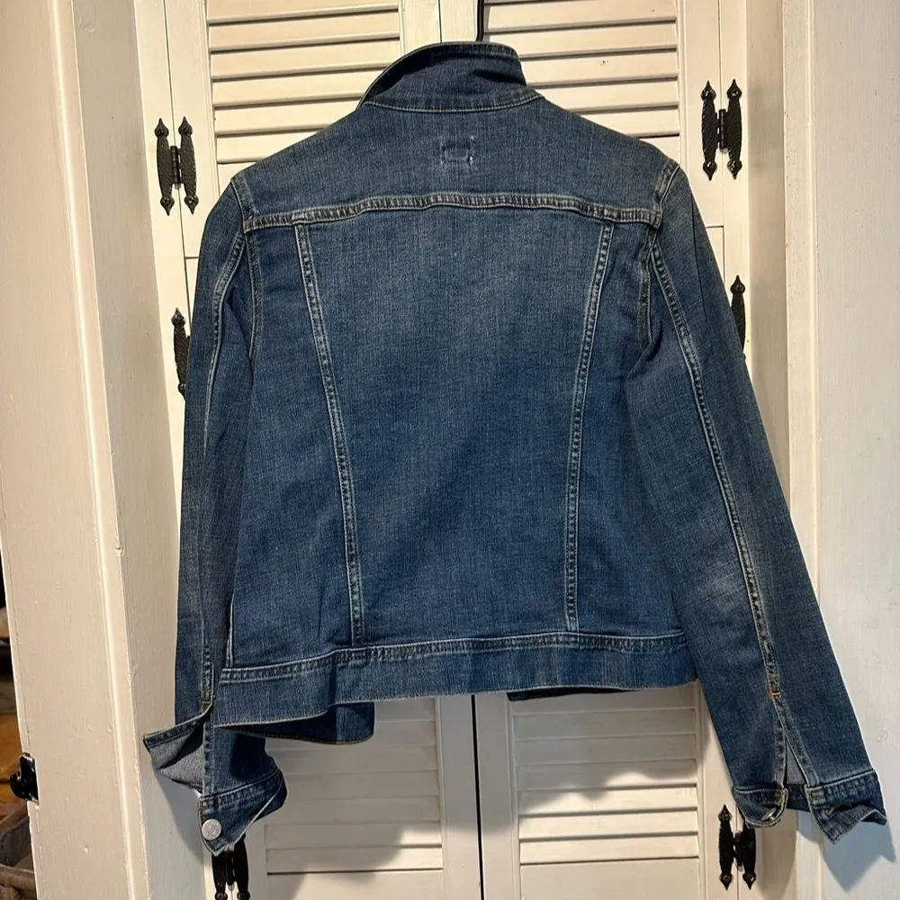 J. Crew Factory Dark Blue Jean Jacket Size M - Image 2