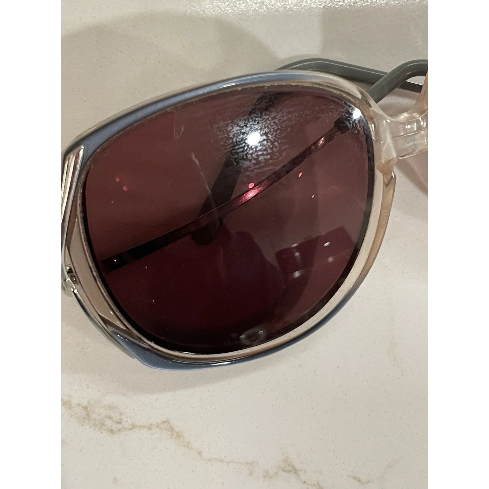 Vintage Univis 140 Sunglasses FRAMES ONLY Women Retro Curved Clear Prescription - Image 9