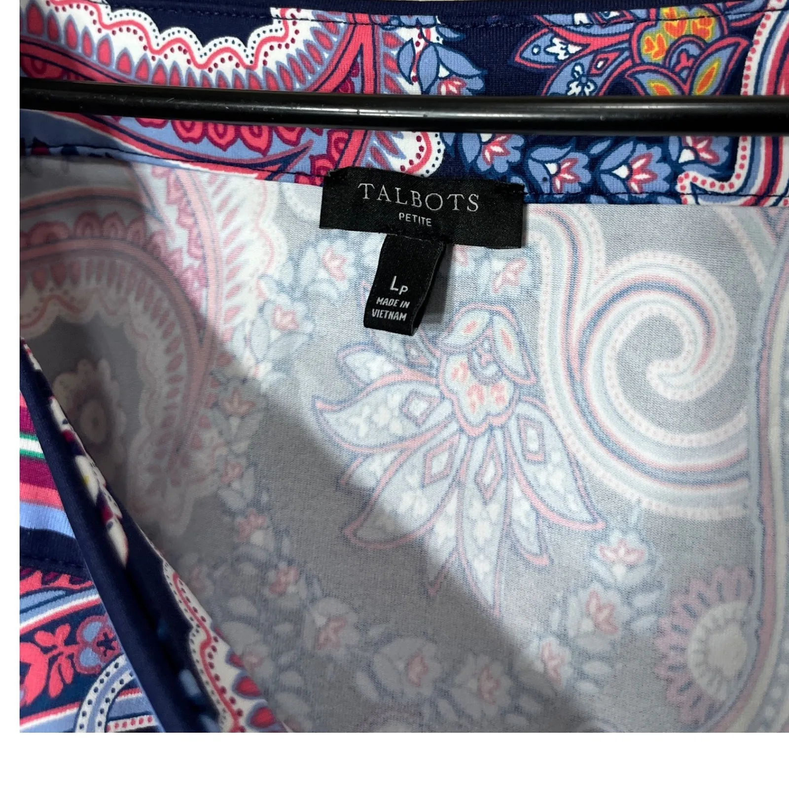 Talbots‎ Petite Large Paisley Print Sleeveless Shift Dress Colorful - Image 5