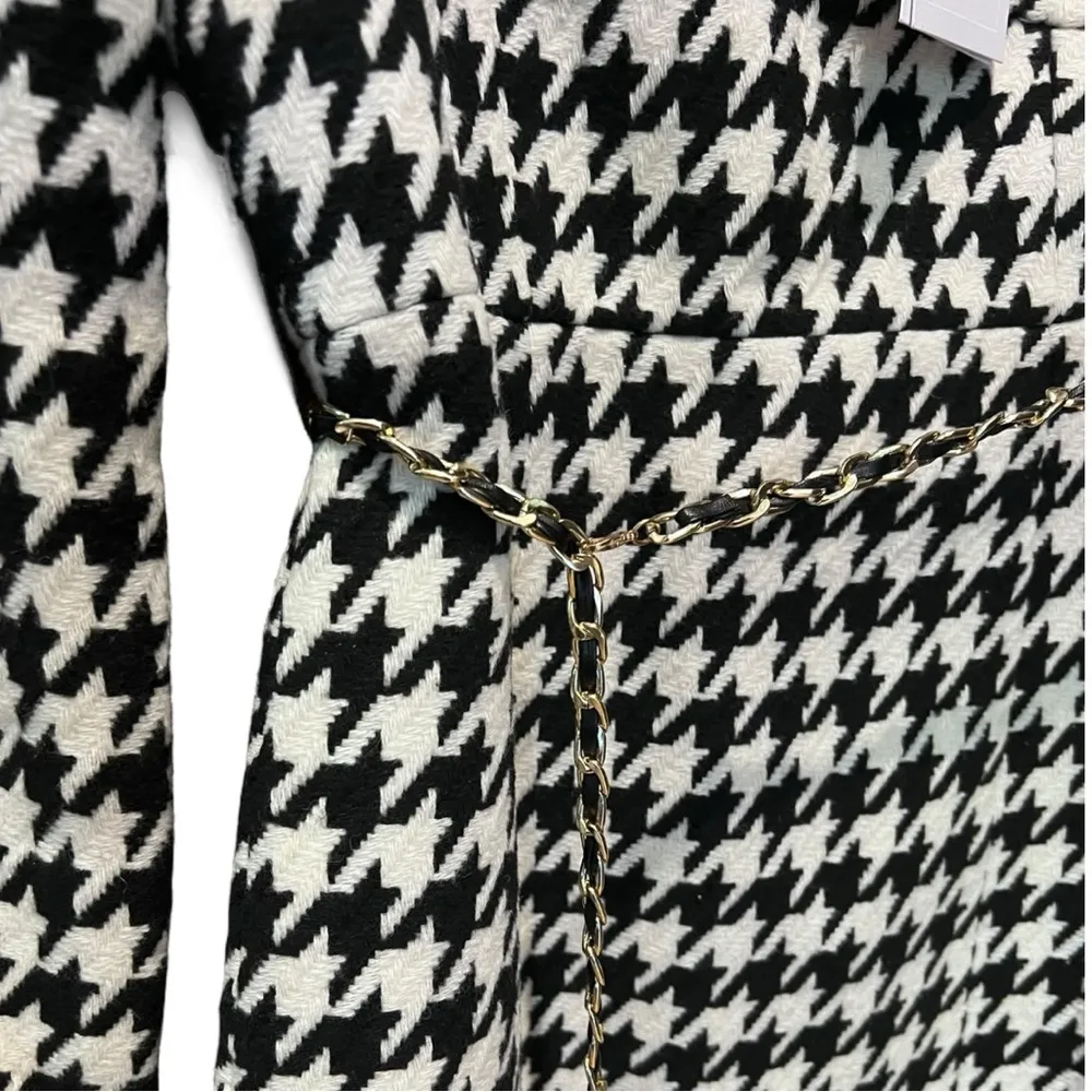 NWT ASSIGNMENT Blair Mini Dress Houndstooth Dress Size M - Image 10