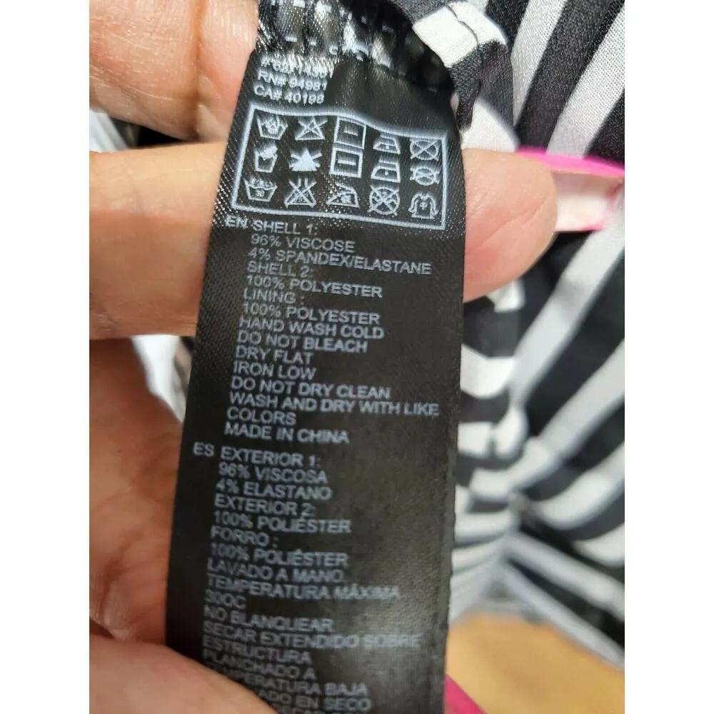 Forever21 Women's Black & White Viscose Sleeveless Round Neck Long Maxi Dress M - Image 10