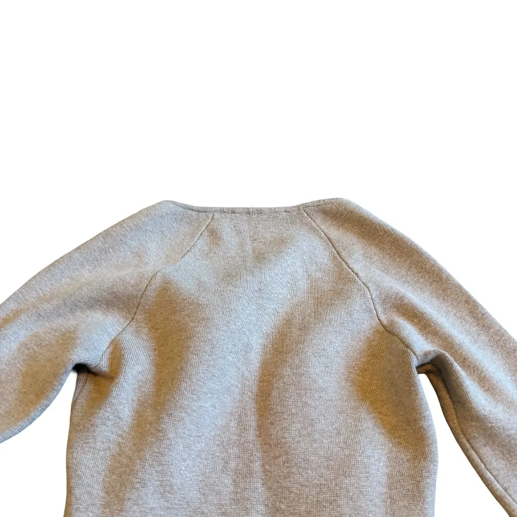 Abercrombie & Fitch Long Sleeve Taupe Bodysuit Shirt Top Thong Back Size Small - Image 7