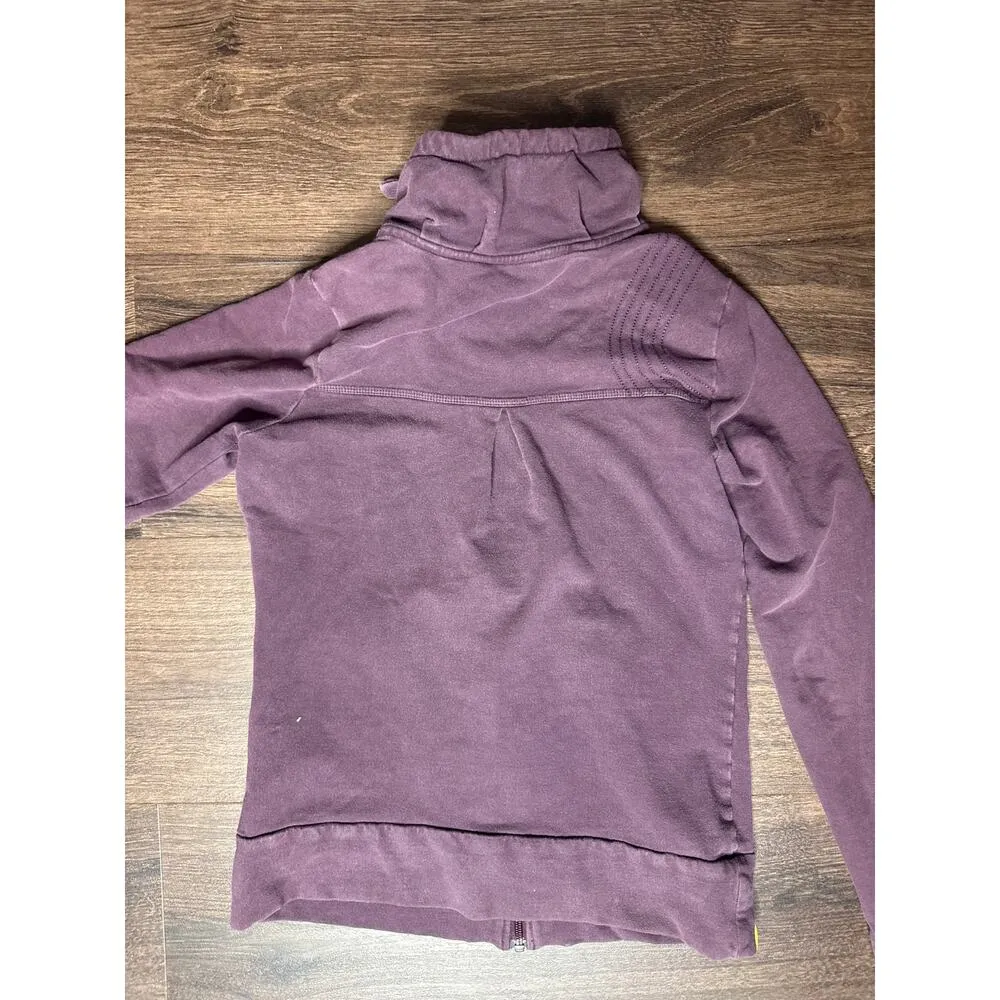 Lole Women’s XS Plum Active Jacket Organic Cotton Thumb Holes Fitted - Image 8