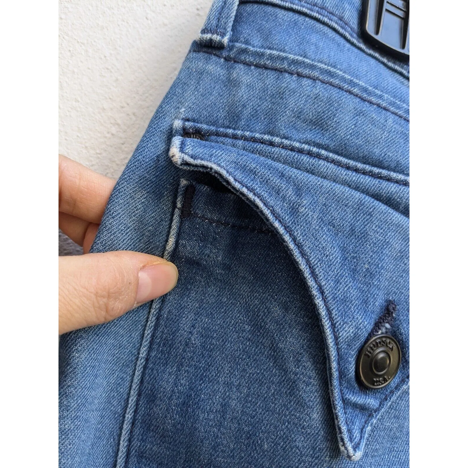 Hudson Collin Skinny Jeans Mid Rise 12" Leg Opening Women's Blue Size 29 - Image 6