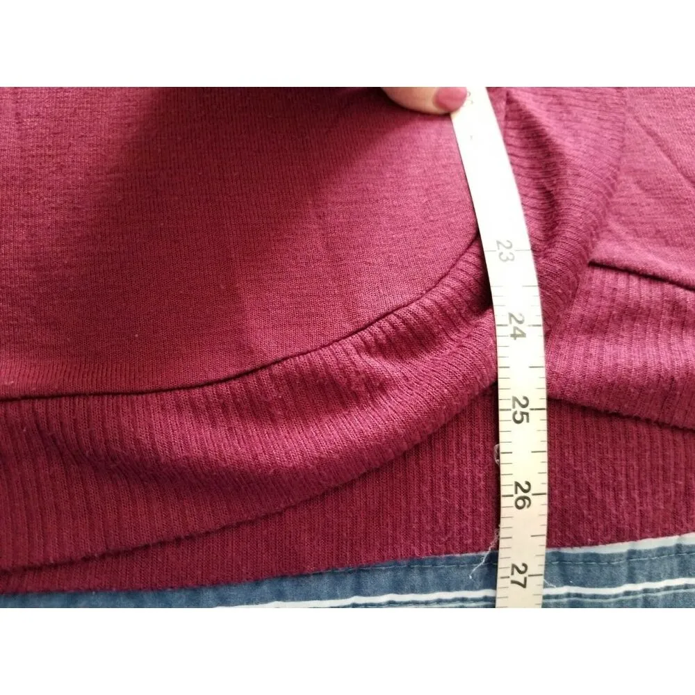 Banana Republic Cowl Neck Long Sleeve Front Drape Mulberry Sweater Top Size XS - Image 9