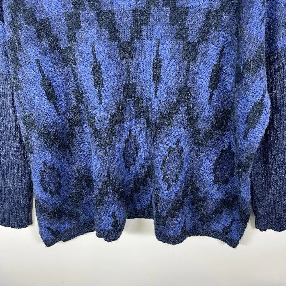 Soft Surroundings Blue Cowl Next Wool Alpaca Soft Knit Pullover‎ Tunic Sweater M - Image 5