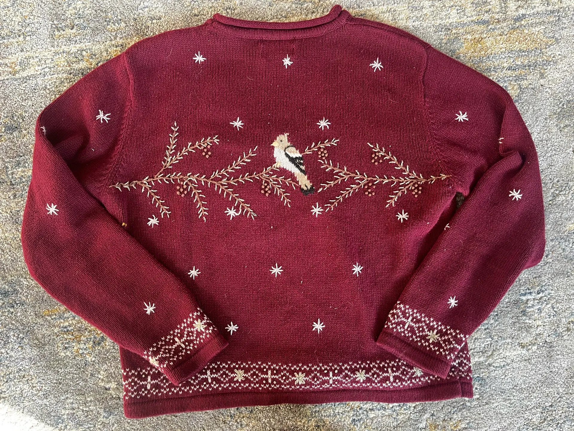 Christopher & Banks  Festive Bird Sweater - Image 4