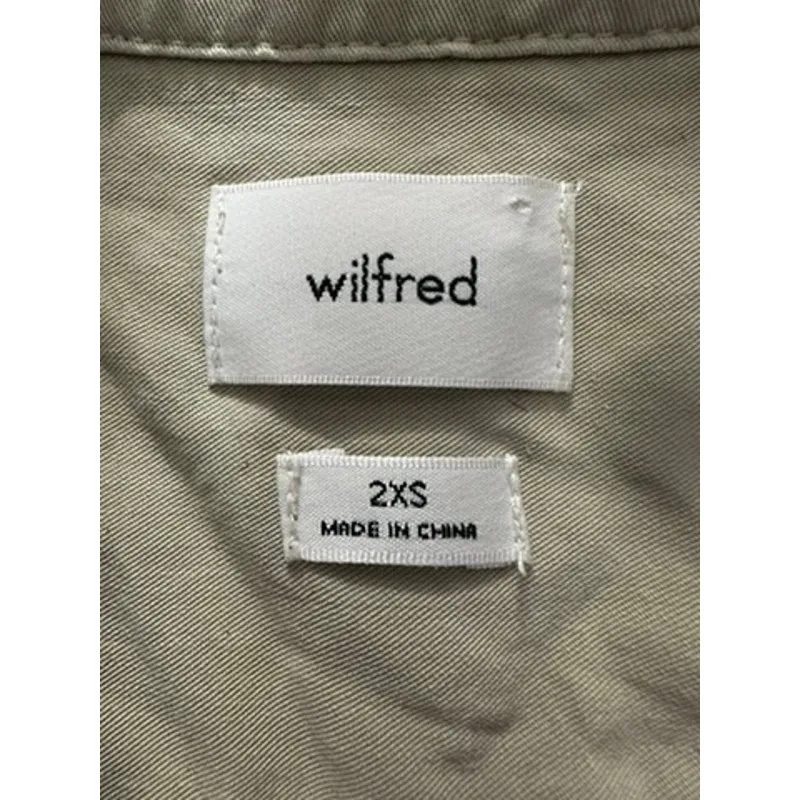 Wilfred Aritzia Gray/Green Button Shirt size 2XS - Image 4