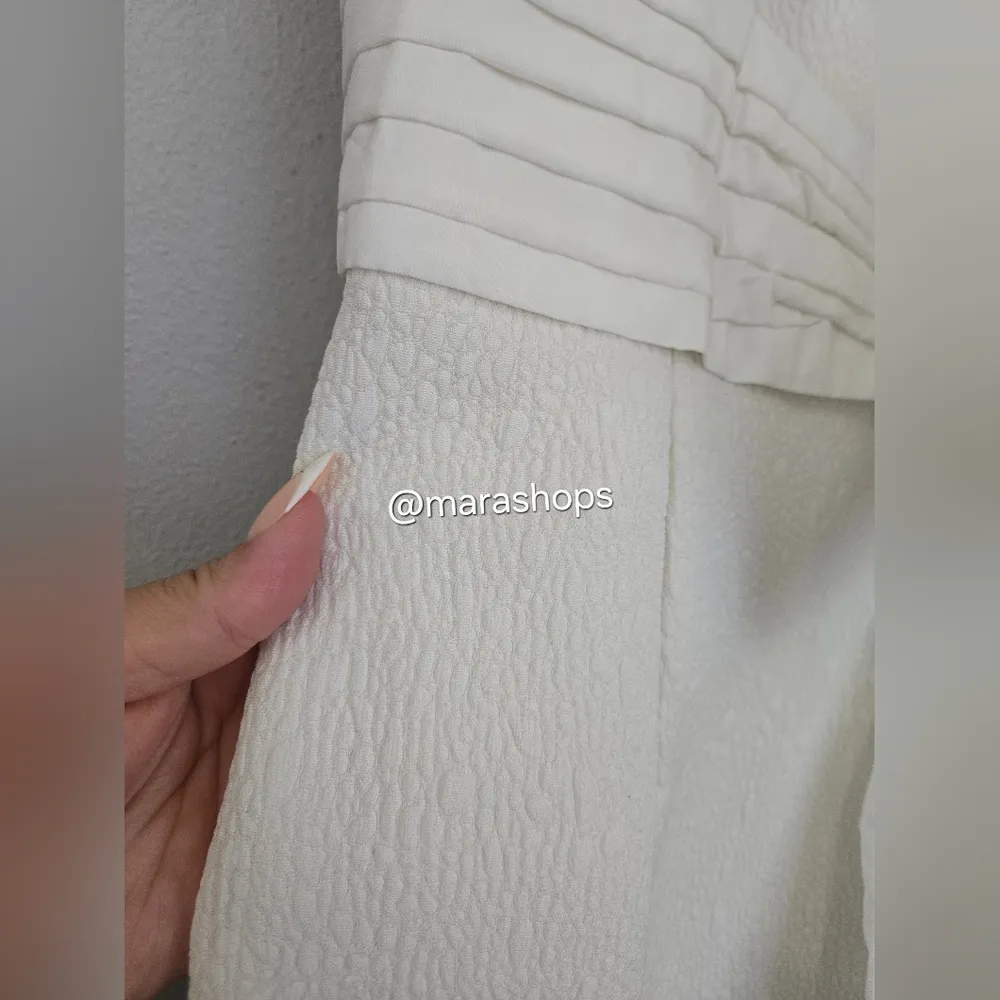 Rebecca Vallance Bridal Genevieve Bow Trimmed Crepe Midi Dress White - Image 6