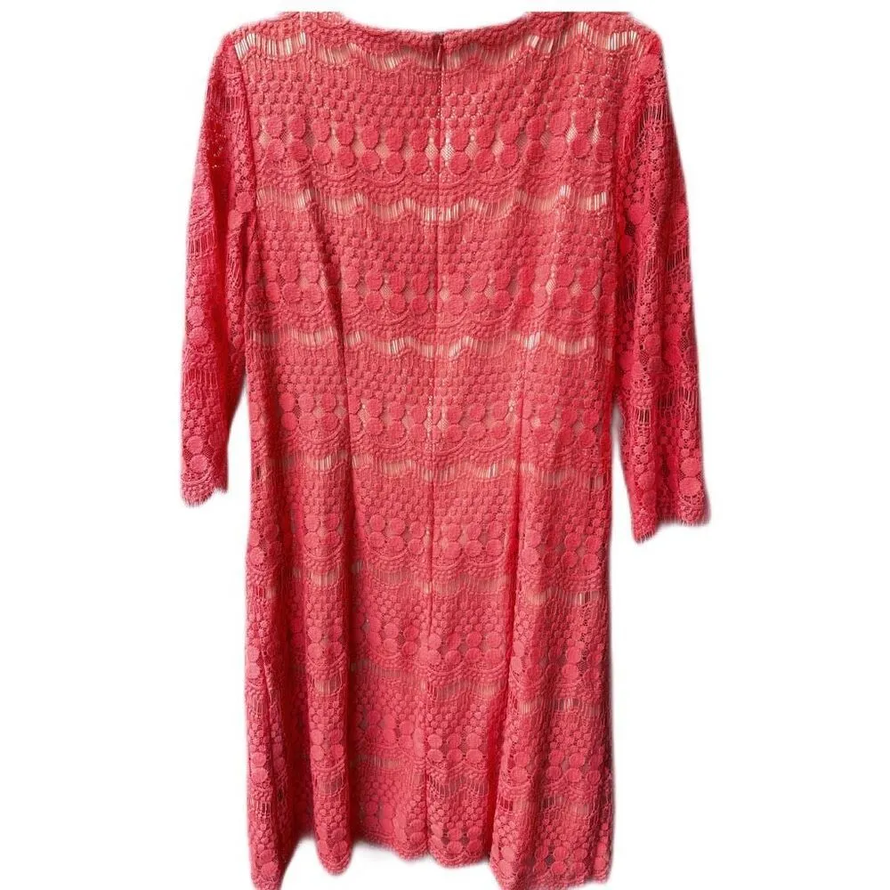 Jessica Howard size 16 lacy lined crochet type dress boho festival . - Image 2