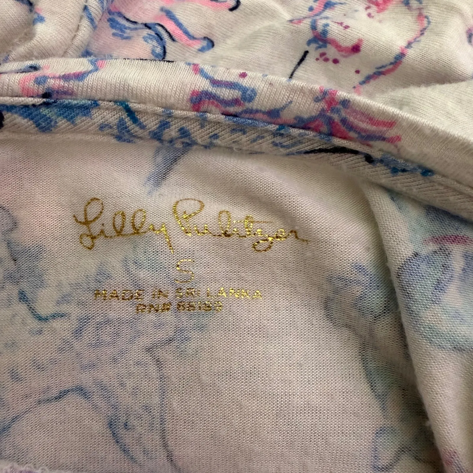 Lilly Pulitzer Dog Print Pajama Top Size S Long Sleeve Loungewear Animal Pattern - Image 6
