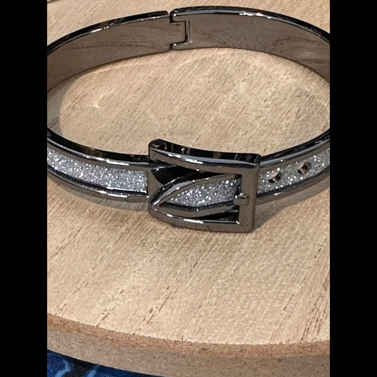 Elegant Silver Buckle Adjustable Cuff Boutique Bracelet NWT - Image 3