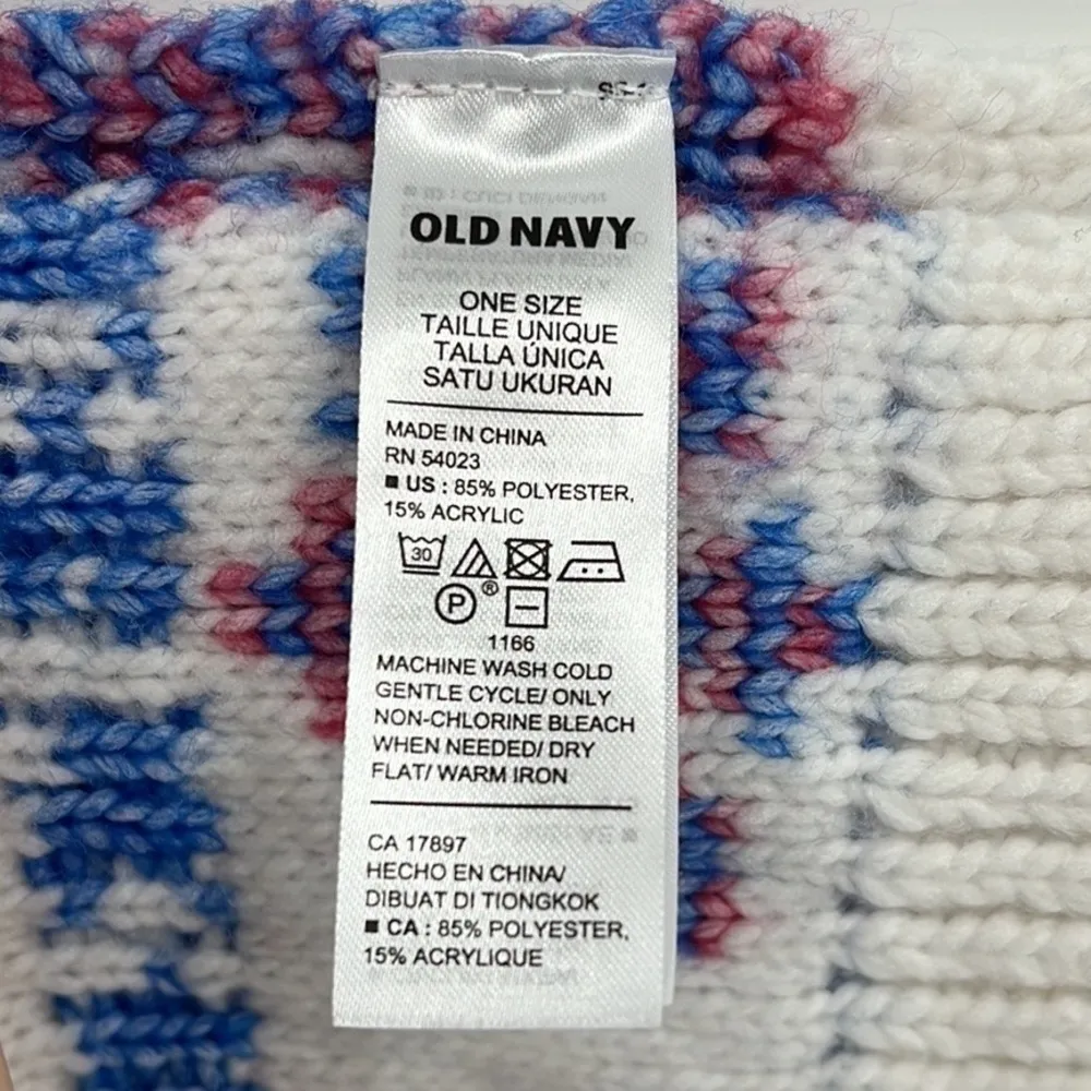 Old Navy Colorful Snowflake Knit Scarf - Image 5