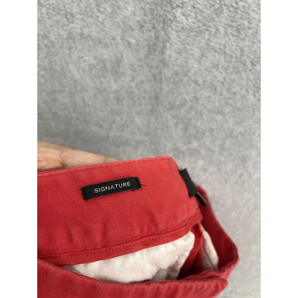 Talbots Women's Pants Solid Orange Red Size 6P Petite Signature Ankle Cotton - Image 4