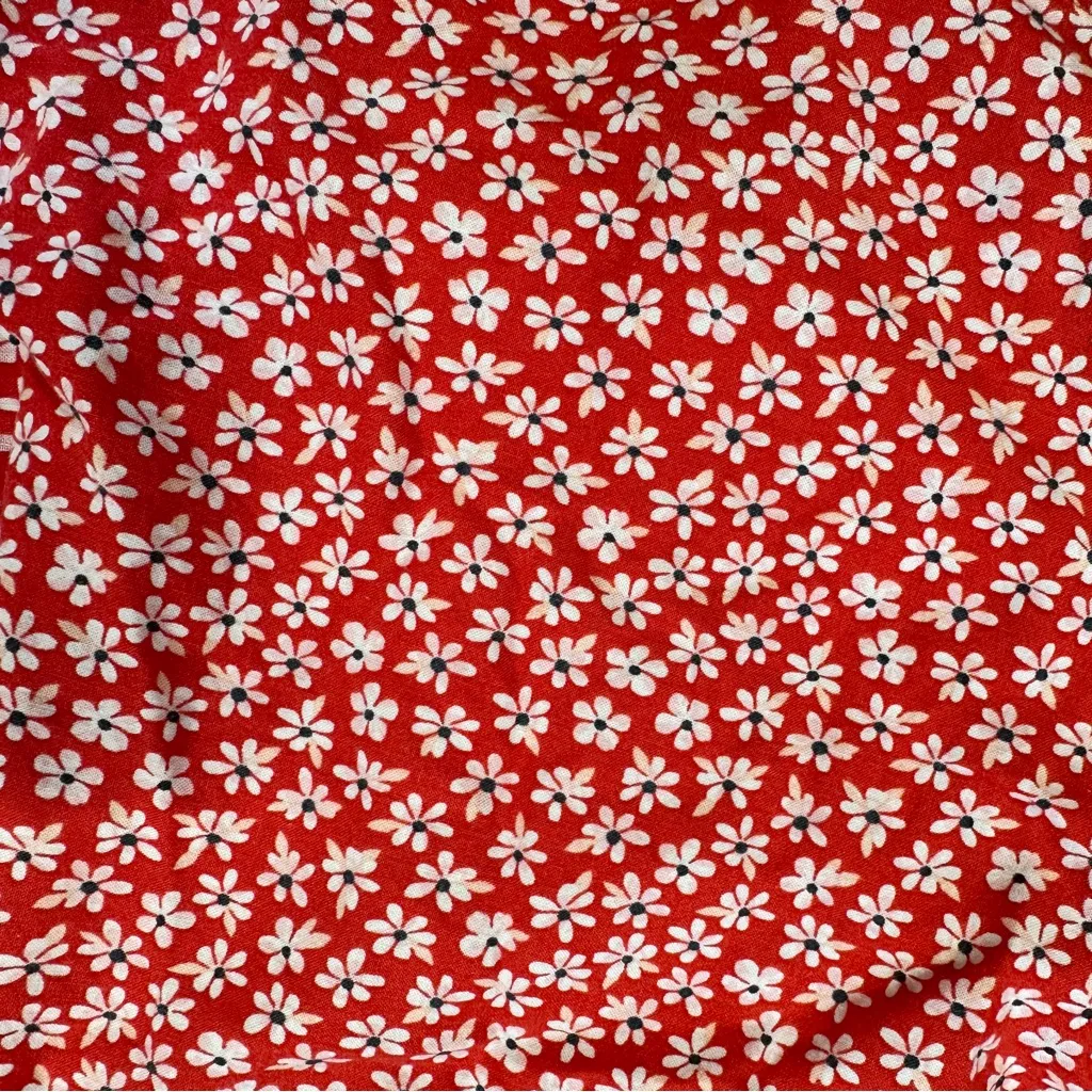 Old Navy Women’s Shortsleeve Wrap Top Side Tie Cottagecore in Red Floral XL - Image 10