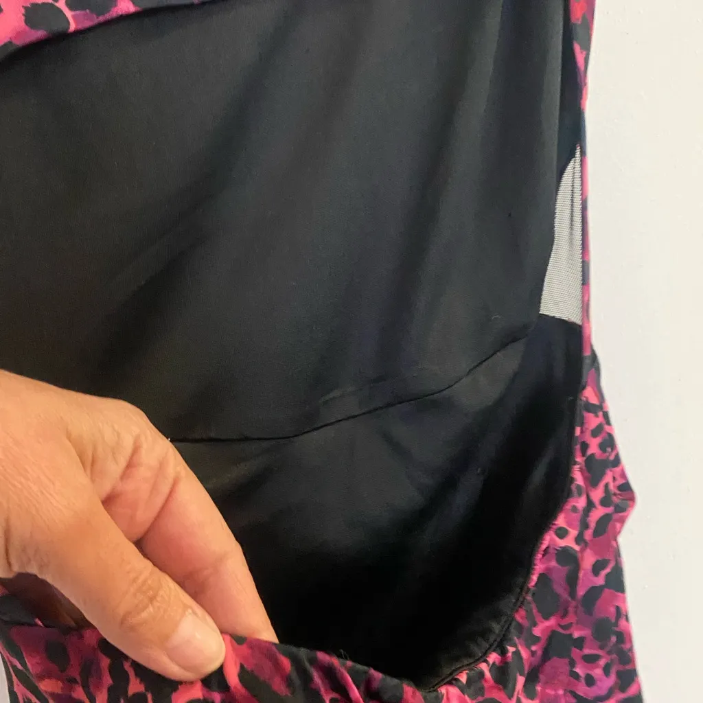 Charlotte Russe Womens Mini Tank Dress M Medium 36” Pink Leopard Open Back - Image 7