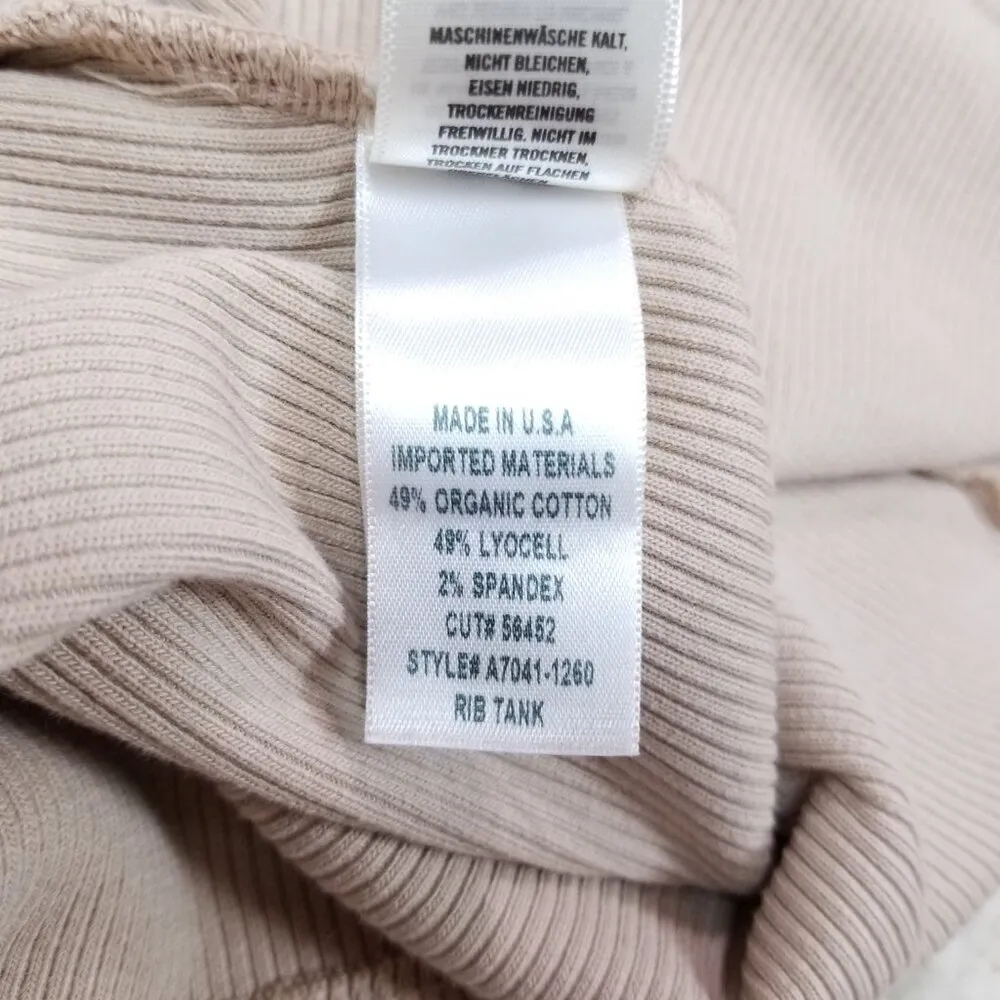 AGOLDE Rib Tank Latte Sz Small - Image 8