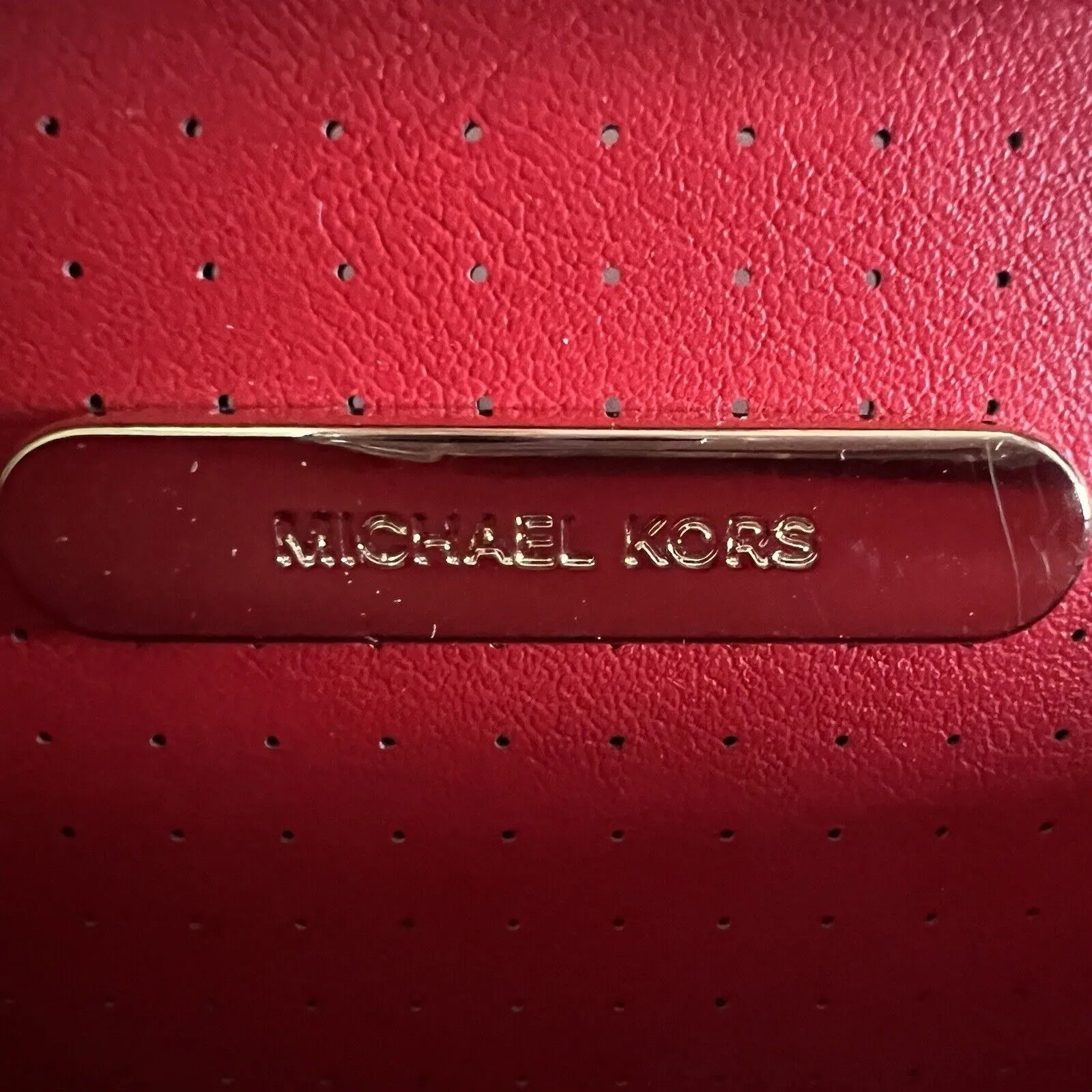 MICHAEL KORS Ginny Bright Red Leather Medium Crossbody Camera Bag - Image 12