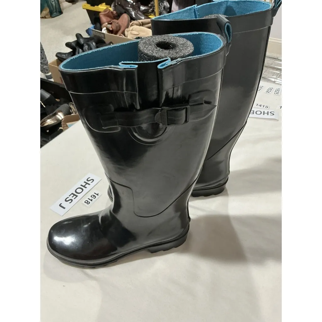 Woman’s Capelli Black Rubber Tall Rain boots NWOT 6 - Image 3