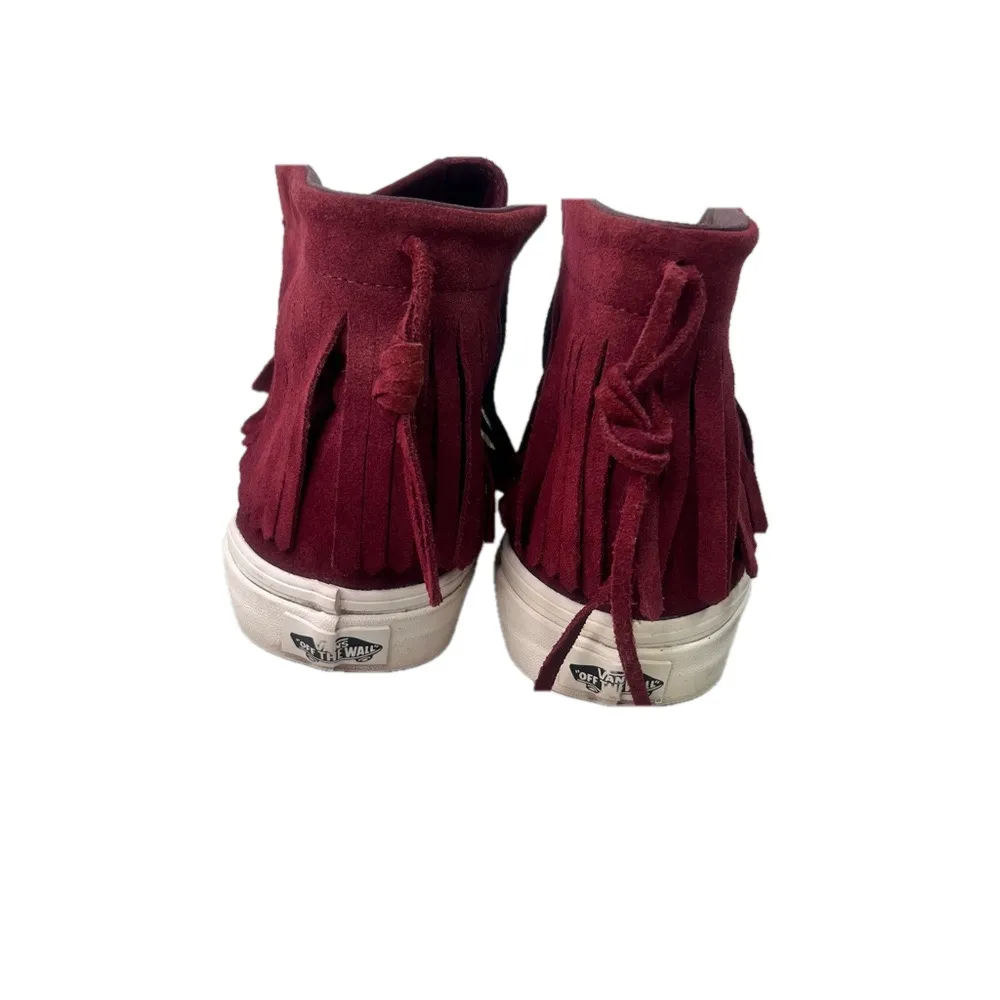 Vans SK8-HI Fringe Burgundy Moccasin Shoe Size 8.5 SKU#24360 - Image 6