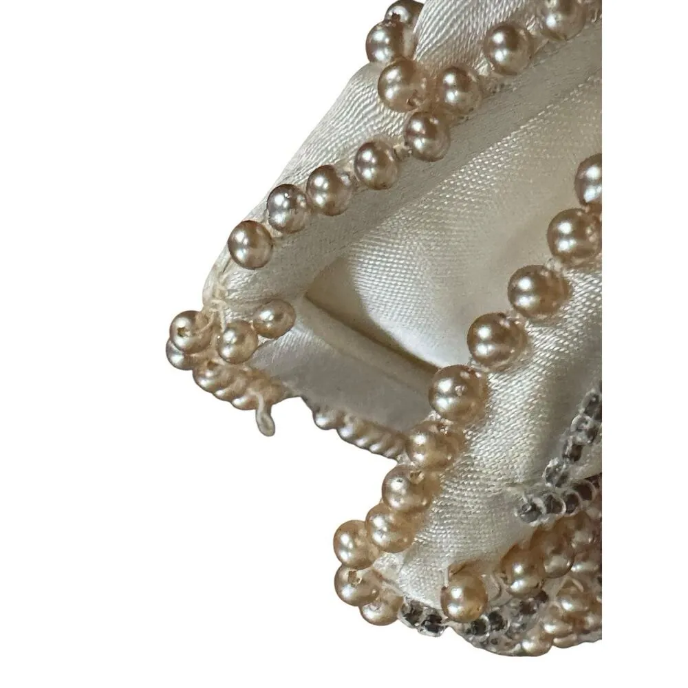 VTG Beaded Purse Bag by Debbie Made in Japan Flapper Night Out Chain READ - Image 7