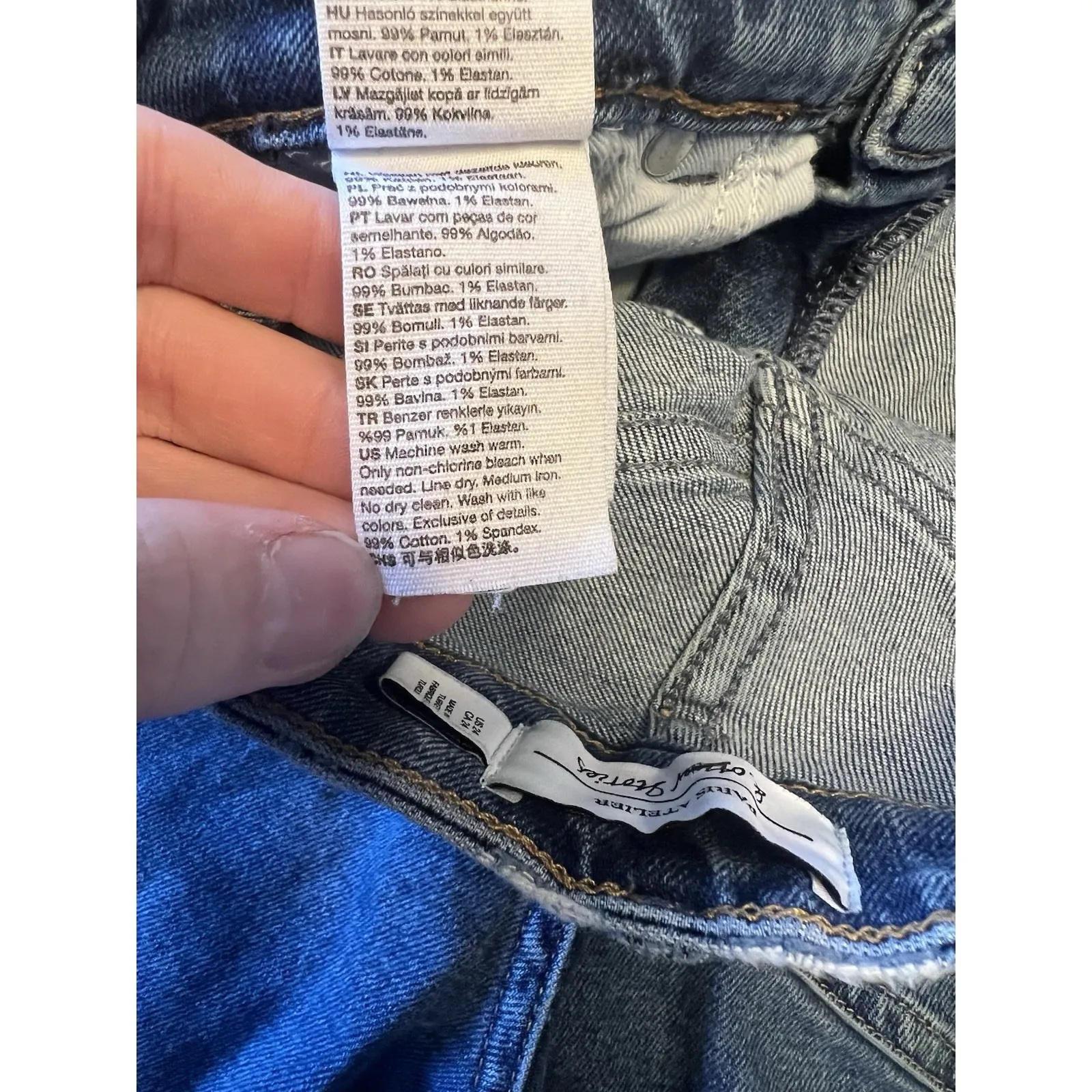 & Other Stories Jeans Womens 24 Blue Wide Leg High Rise Denim Medium Wash - Image 4