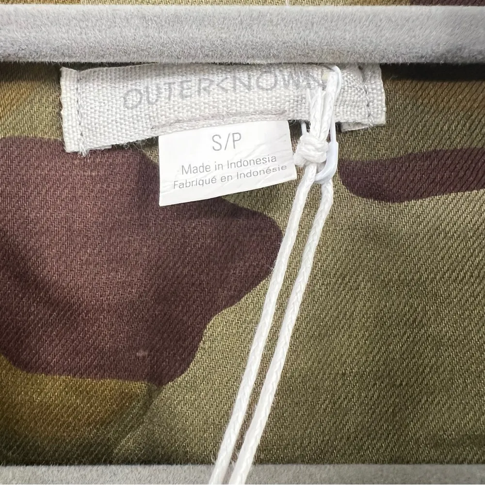Outerknown S.E.A. Jumpsuit Long Sleeve Java Camo Sz Small Linen Cotton Blend NWT Green - Image 5