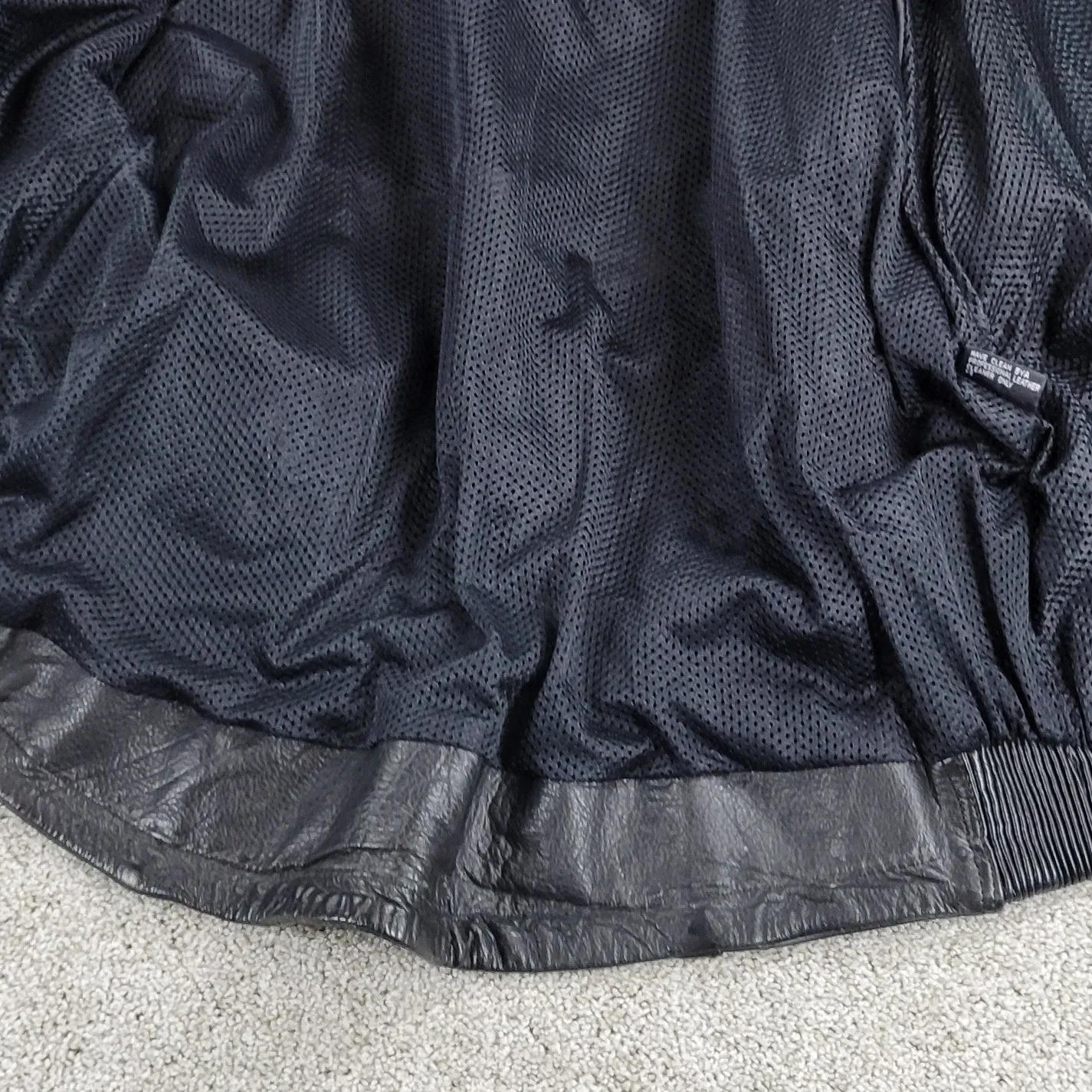 Womens Leather Motorcycle Jacket 3XL Black Vented Gusset Zip Up Biker Riding Size undefined - Image 8