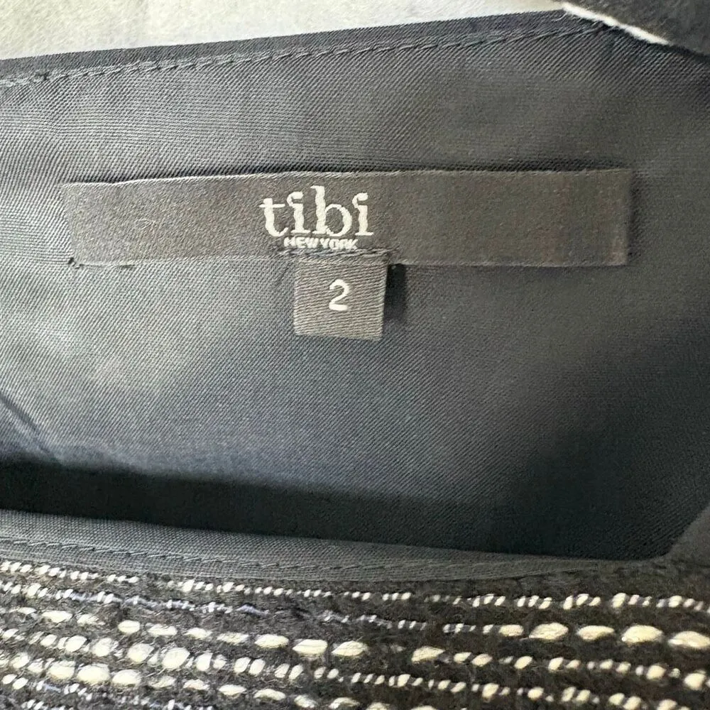 TIBI NEW YORK Maryann black and tweed dress Office Corpcore Size 2 - Image 6