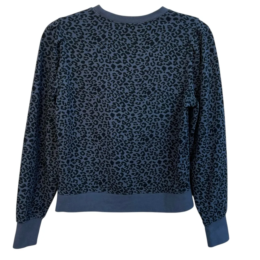 Rails Marcie Black/Gray Cheetah Print Long Sleeve Sweatshirt Size Small - Image 4