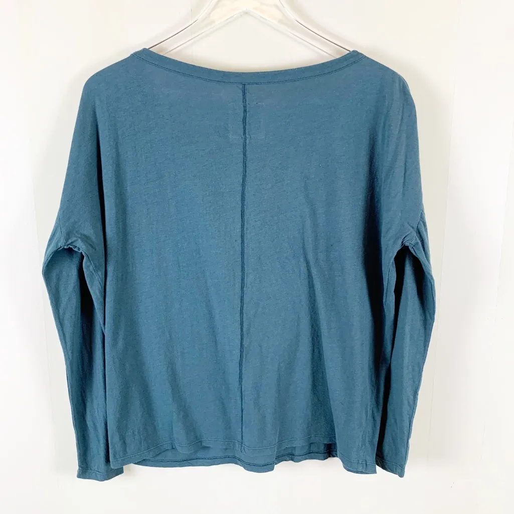 Chaser Dolman Tee Size Small Green Cotton Basics Crew Neck Long Sleeve NWT - Image 3