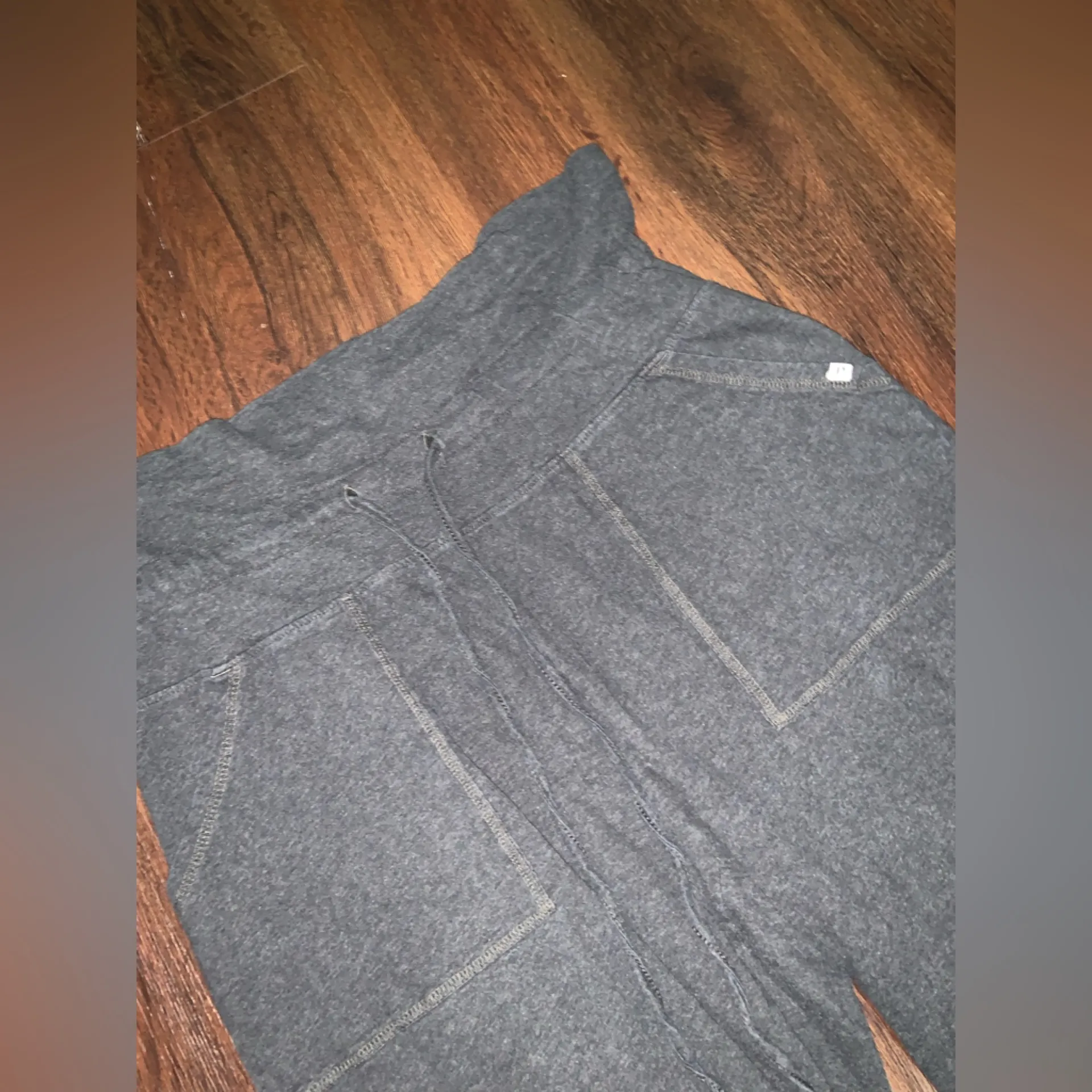 Pact Dark Gray Organic Cotton high rise lounge pants pj cozy casual fall Size L - Image 2