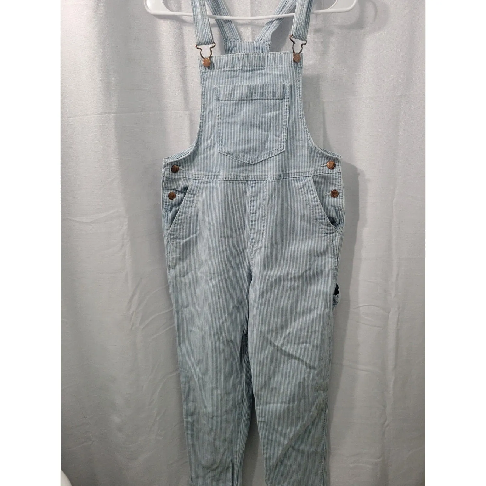 universal thread Women's Bip Overalls Striped Ligh Blue Size 00 - Image 3