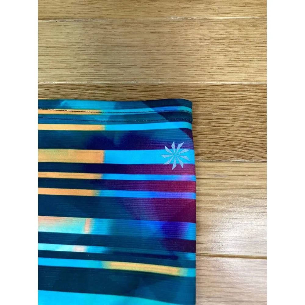 Athleta Rainbow Sonar Capri Leggings Womens Size M Athletic Yoga Runny Pant - Image 4