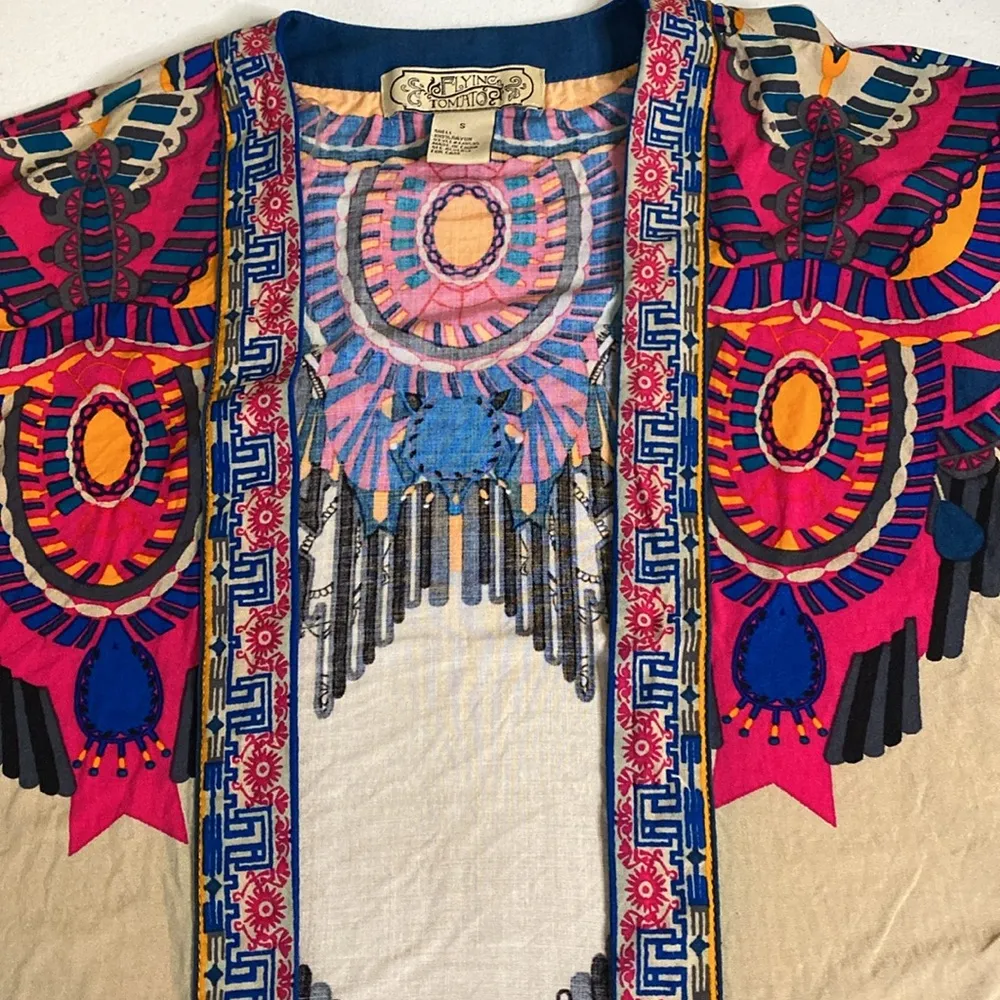 Flying Tomato Vibrant Geometric Open Front Top size Small - Image 6
