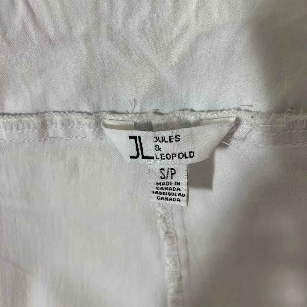 Jules & Leopold Women’s Size S White Pull-On Ankle Stretch Pants - Image 3