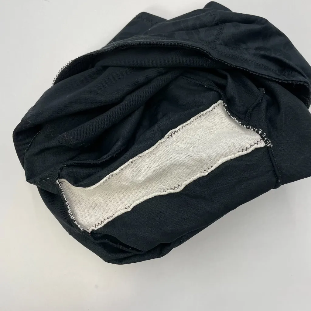 Vintage Sears‎ Tummy Control Top Shorts Black Floral Retro Elastic Waistband Size M - Image 4