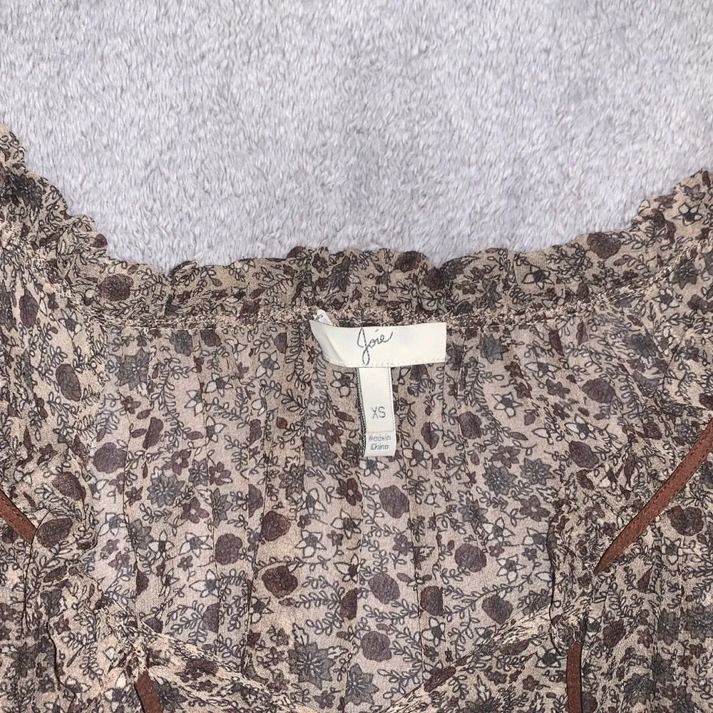 JOIE 100% silk sheer blouse size XS - Image 9