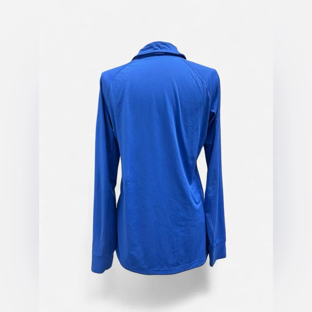 Adidas Women's Royal Blue Quarter-Zip Jersey - Image 3