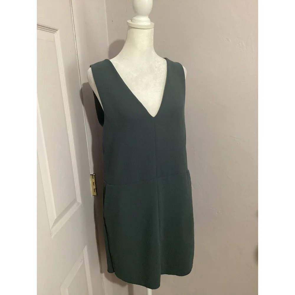 Wilfred Light Blue V-Neck Shift Mini Sleeveless Dress - Image 2