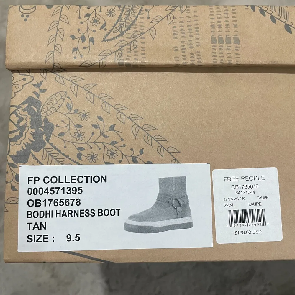 NIB Free People Bodhi Harness Boots Taupe Boho-Chic Vintage Style Women Size 9.5 - Image 10
