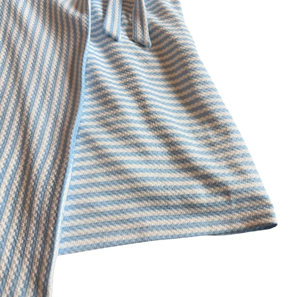 Hutch Anthropologie Wrap Dress Blue White Stripe Mini Baby Shower Size Medium - Image 4