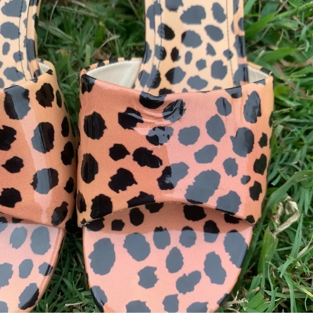 Larroude Brigitte Block Heeled Sandals in Cheetah Print Women’s Size 6 New Black - Image 7