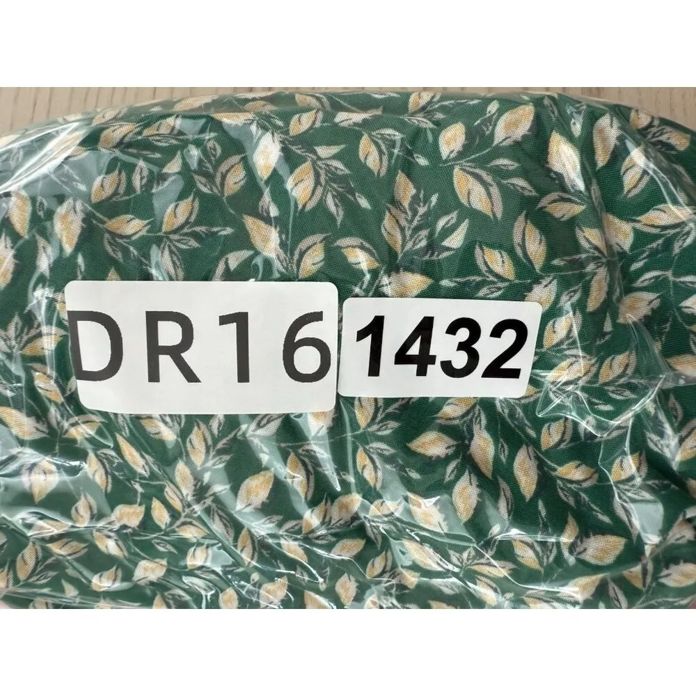 Zara Women dress Long Floral Shirt Dress casual light fabric Green SIZE XL - Image 14