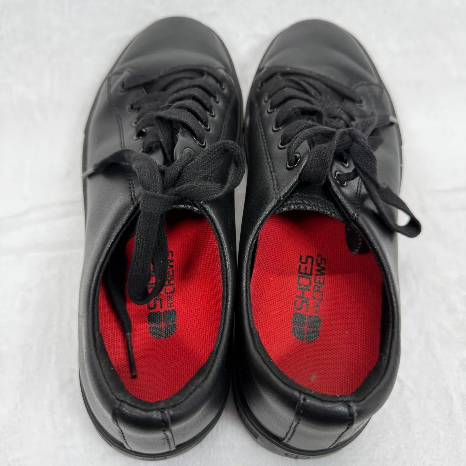 Shoes For Crews Slip Resistant‎ Work Shoes Black Leather Sneakers Size W9.5 - Image 6