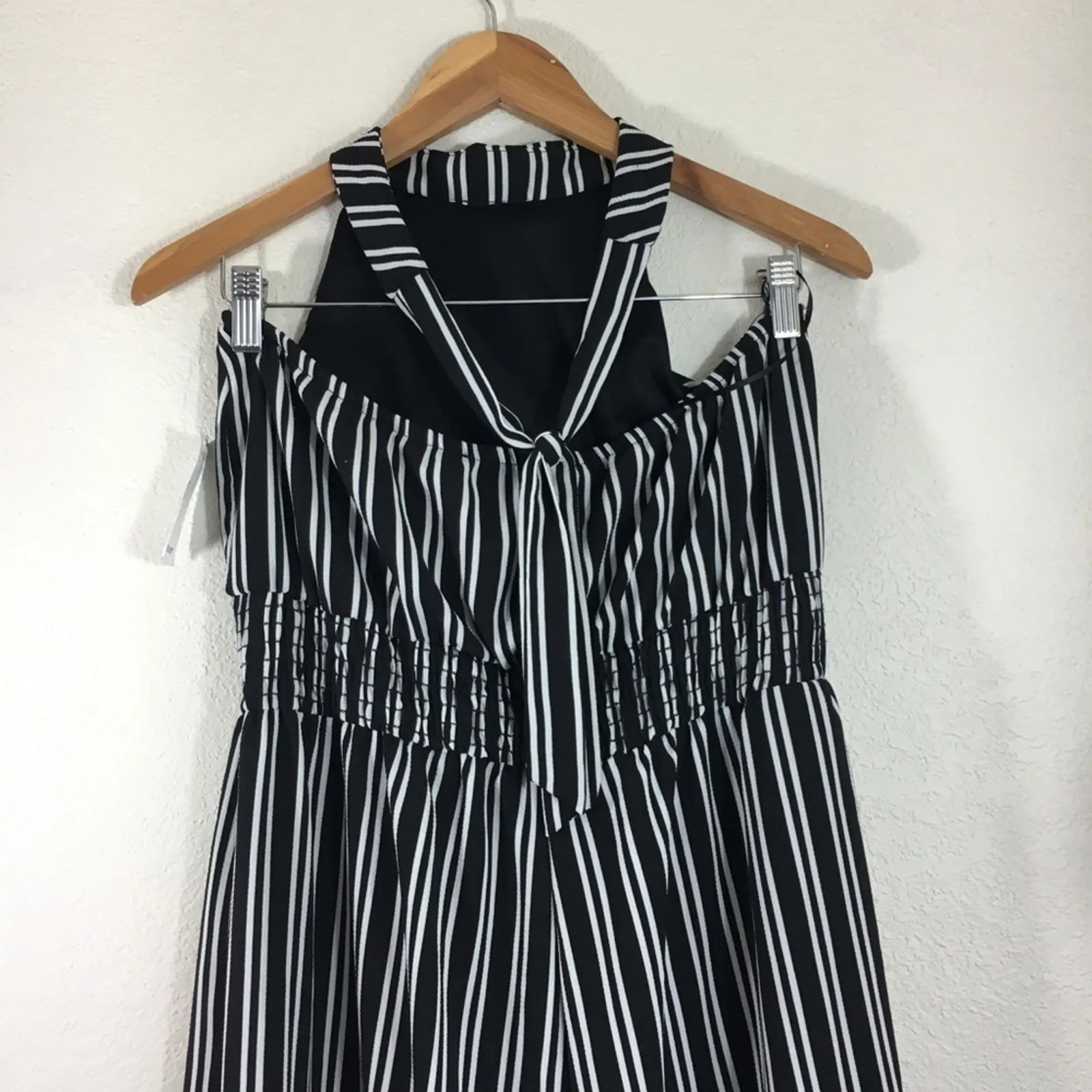NWT superfoxx striped halter wide leg jumpsuit - Image 5